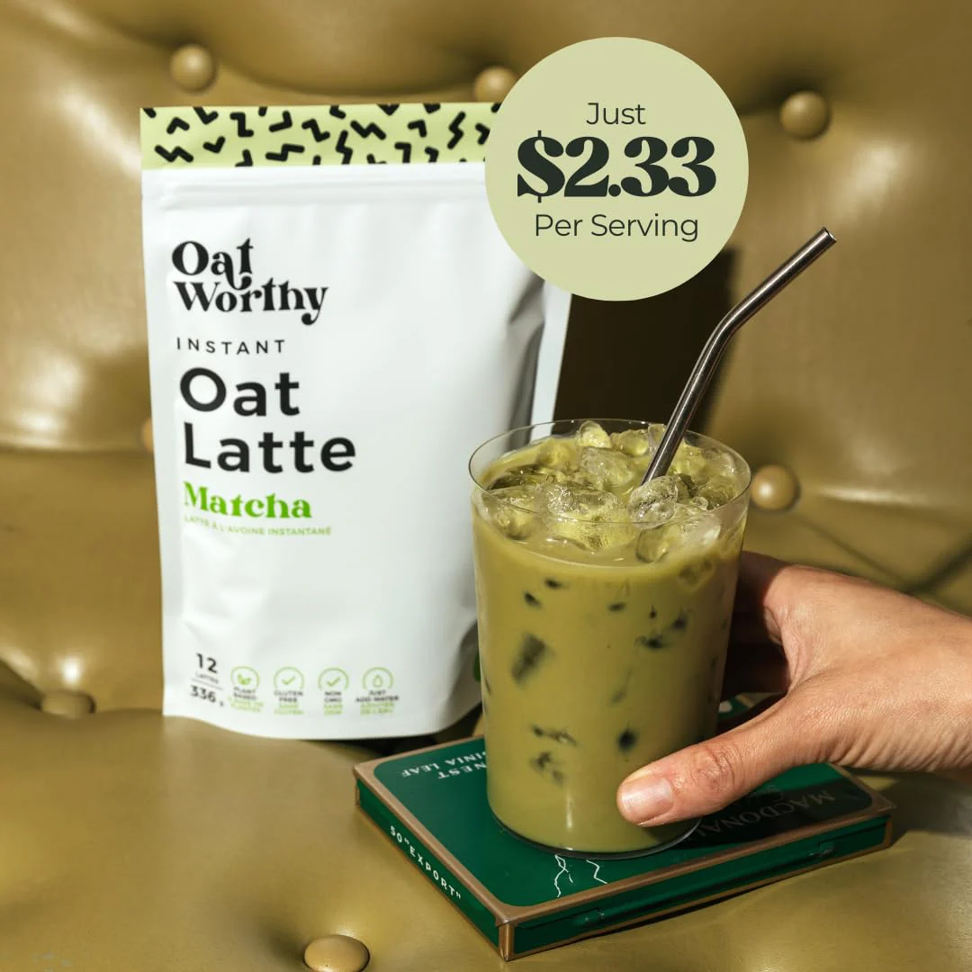 Oatworthy, Oat Milk Latte, Matcha, 336g - Canadian Distribution - Ships Free Within Canada on Orders Above CAD $199 - Image 6