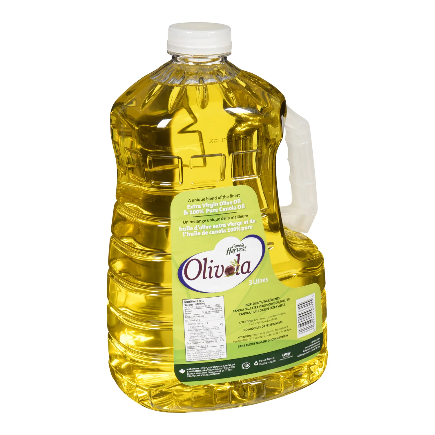 Oil Canola/Olive Olivola - 6 x 3 L - Canola Harvest - Restaurant and Foodservice Ingredients - Canadian Distribution - Ships Free Within Canada on Orders Above CAD $199