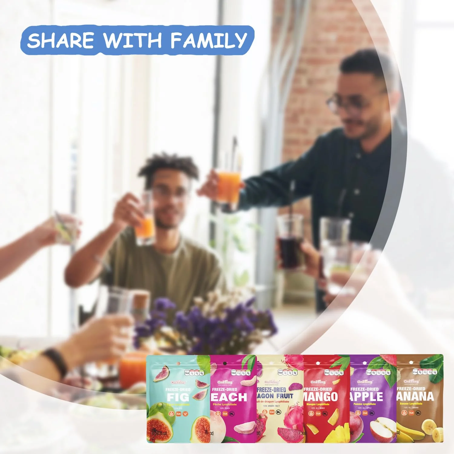 ONETANG – Freeze Dried Fruit – Mixed Fruit – 12 Pack – No added sugar - Canadian Distribution - Ships Free Within Canada on Orders Above CAD $199 - Image 3