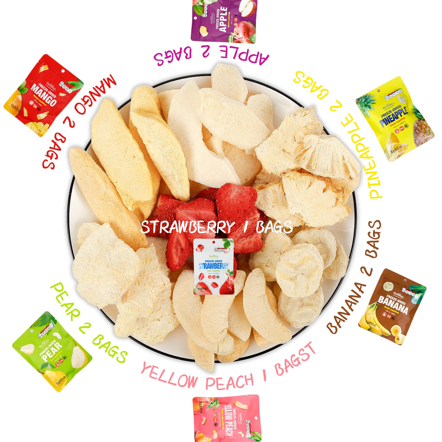 ONETANG – Freeze-Dried Mixed Fruit – 130g (12 Packs) - Canadian Distribution - Ships Free Within Canada on Orders Above CAD $199 - Image 6