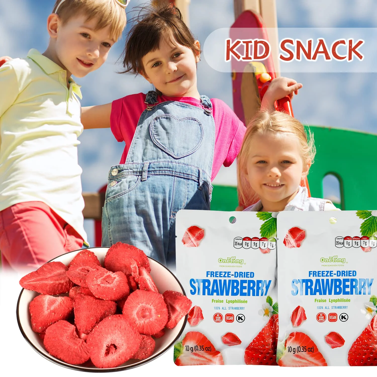 ONETANG – Freeze-Dried Strawberries – 10 Single-Serve Packs - Canadian Distribution - Ships Free Within Canada on Orders Above CAD $199 - Image 4