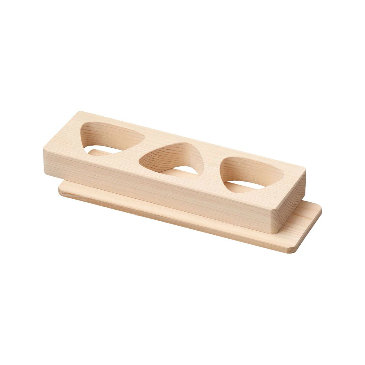 Onigiri Mold – Hinoki Wood 3-Cavity Japanese Rice Ball Maker - Canadian Distribution - Ships Free Within Canada on Orders Above CAD $199
