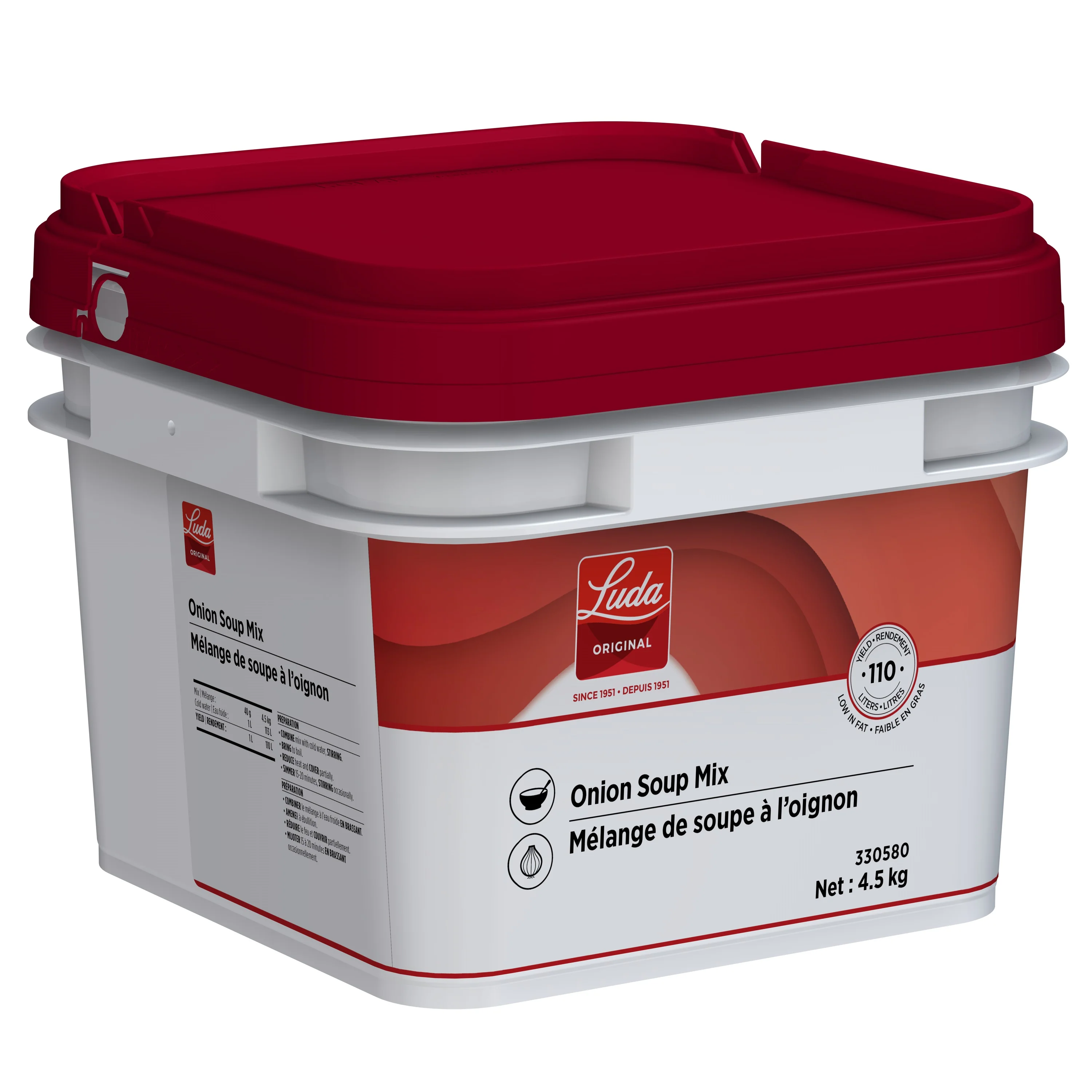 Onion Soup Mix - 1 X 4.5 kg Tub - Luda Foods - Prepared in Canada - Ships Free Within Canada on Orders Above CAD $199