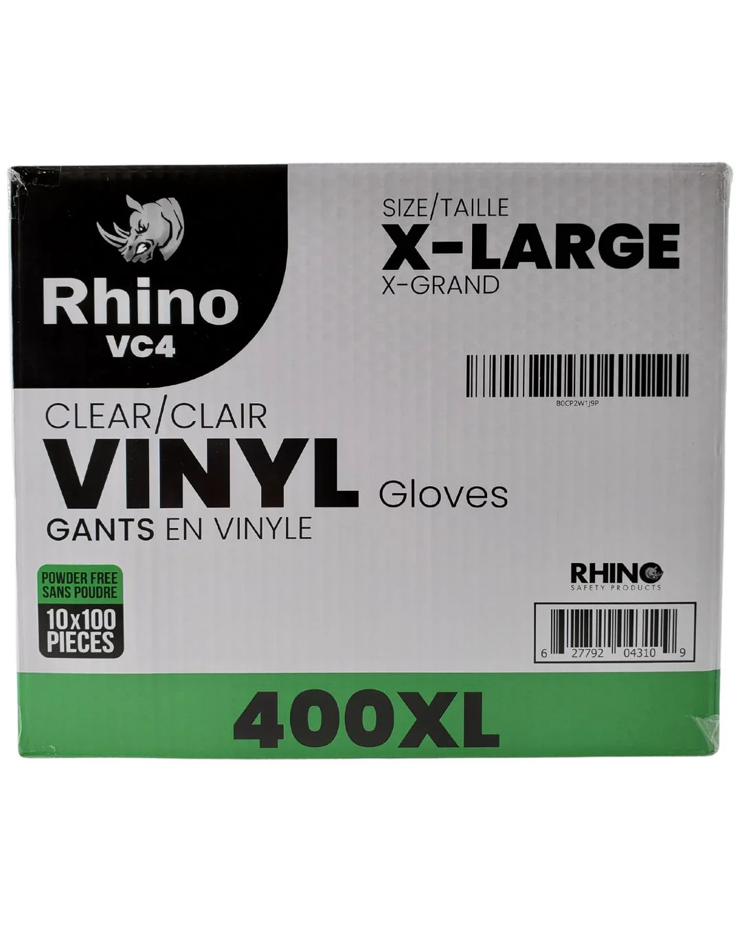 Rhino - VC4 - Clear Vinyl Gloves - Extra Large - 400XL - Image 2