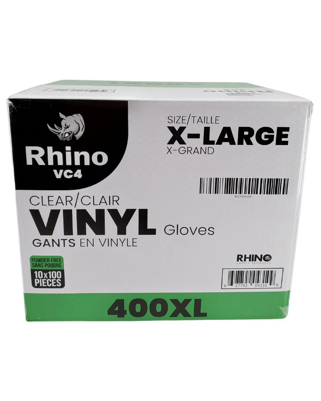 Rhino - VC4 - Clear Vinyl Gloves - Extra Large - 400XL - Image 3