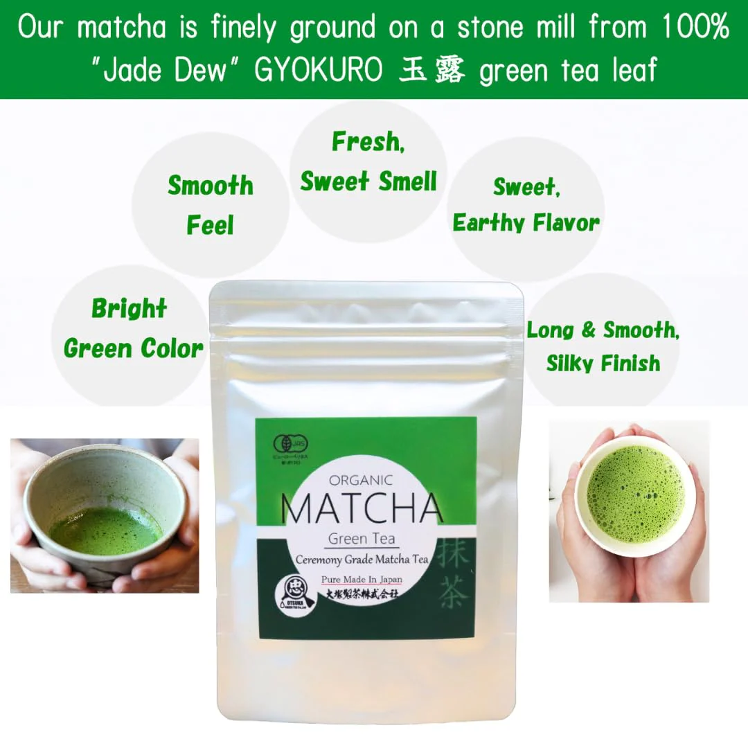 Organic Matcha – Ceremonial Grade – First Harvest – 100g – Made in Japan - Canadian Distribution - Ships Free Within Canada on Orders Above CAD $199 - Image 6