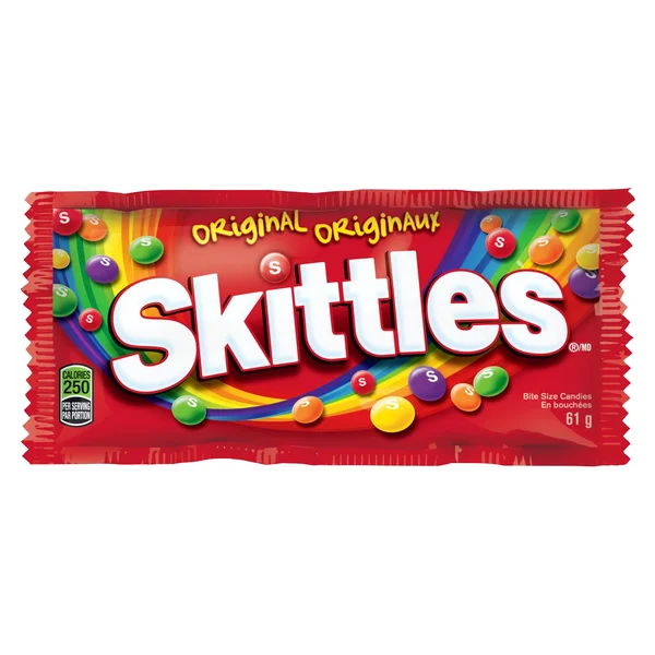Original Candy - 144 × 61 g - Skittles - Canadian Distribution - Ships Free Within Canada on Orders Above CAD $199
