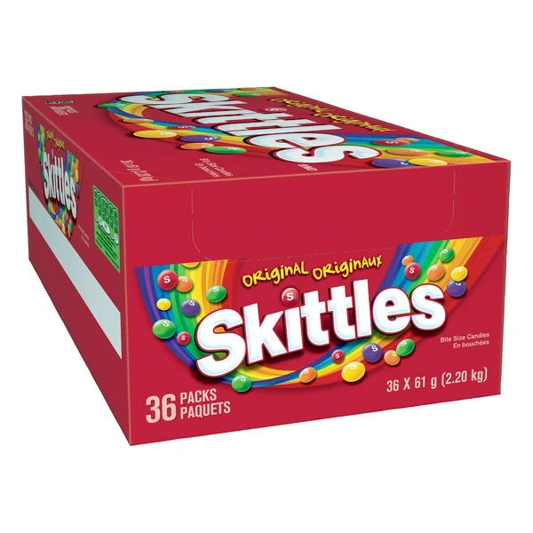 Original Candy - 144 × 61 g - Skittles - Canadian Distribution - Ships Free Within Canada on Orders Above CAD $199 - Image 2
