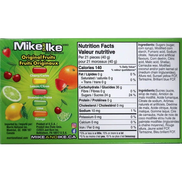 Original Fruits - 48 × 120 g - Mike and Ike - Canadian Distribution - Ships Free Within Canada on Orders Above CAD $199 - Image 2