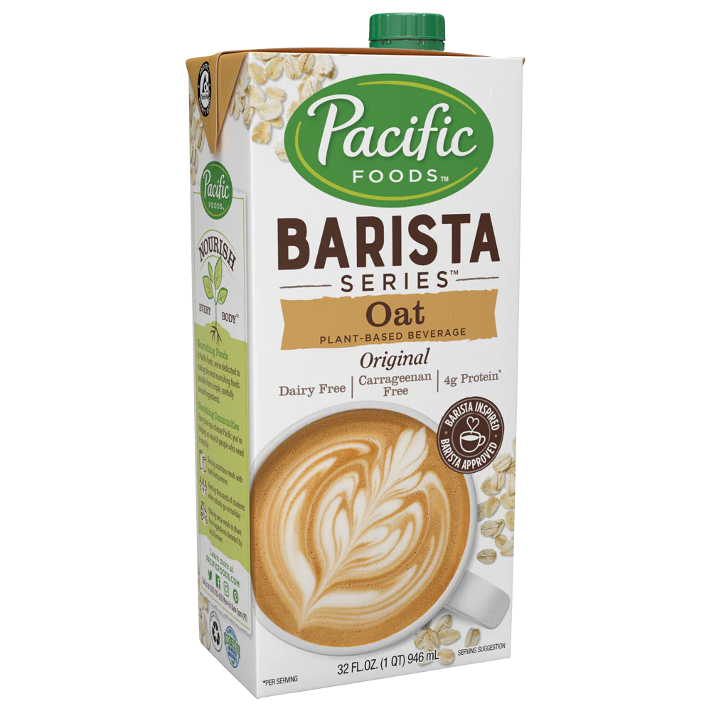 Pacific Foods - Barista Series - Oat Original - 12 x 32oz per case - Foodservice - Ships Free Within Canada on Orders Above CAD $199 - Image 2