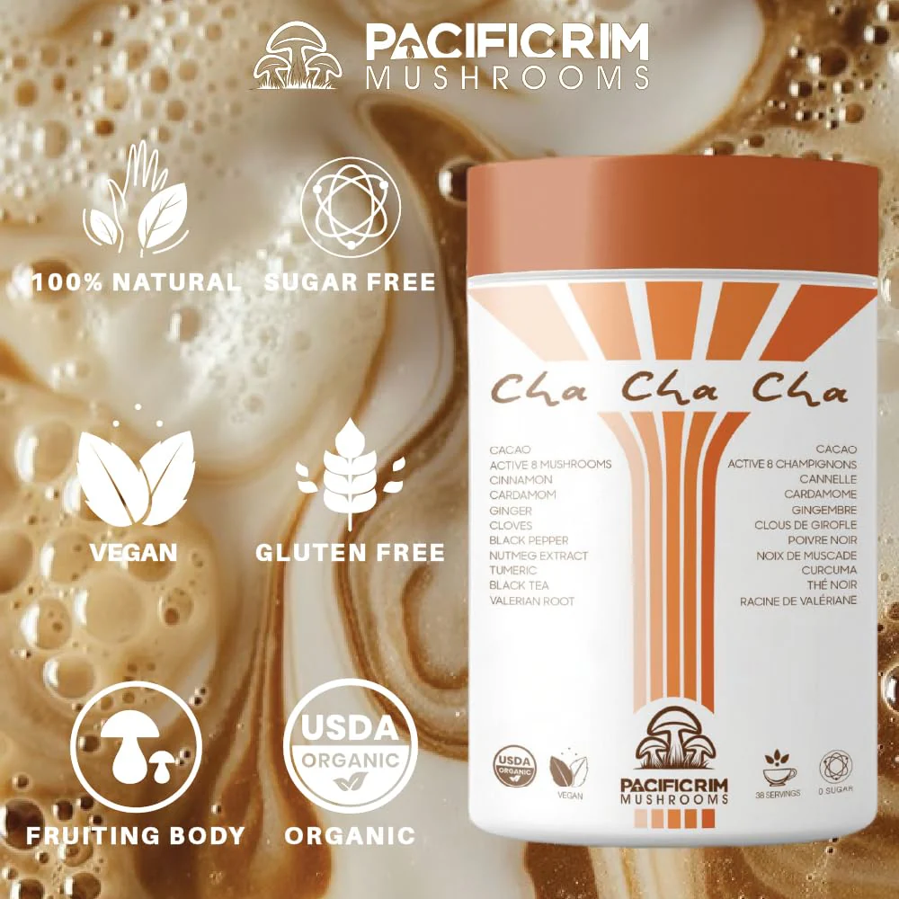 Pacific Rim Mushrooms – Cha Cha Cha Mushroom Cacao – Chai Spice – 8 Mushroom Blend – Energy and focus - Canadian Distribution - Ships Free Within Canada on Orders Above CAD $199 - Image 10