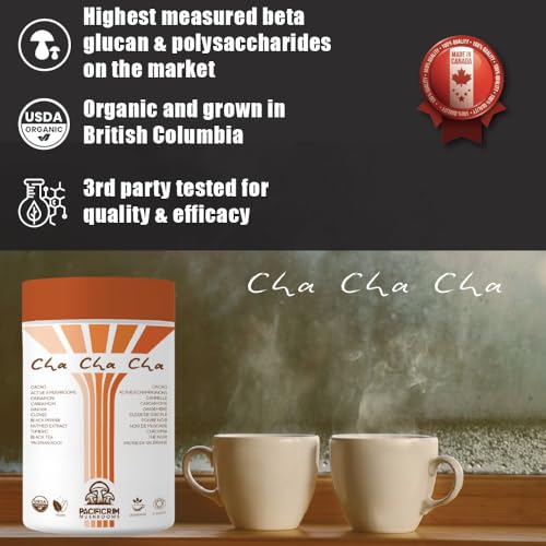 Pacific Rim Mushrooms – Cha Cha Cha Mushroom Cacao – Chai Spice – 8 Mushroom Blend – Energy and focus - Canadian Distribution - Ships Free Within Canada on Orders Above CAD $199 - Image 2