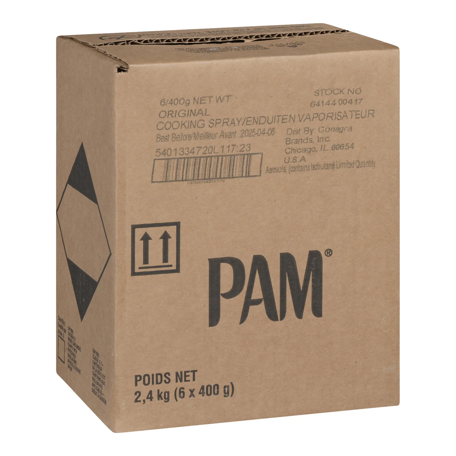 Pan Coating Aerosol Cooking - 6 x 400 g - Pam - Restaurant and Foodservice Ingredients - Canadian Distribution - Ships Free Within Canada on Orders Above CAD $199 - Image 2
