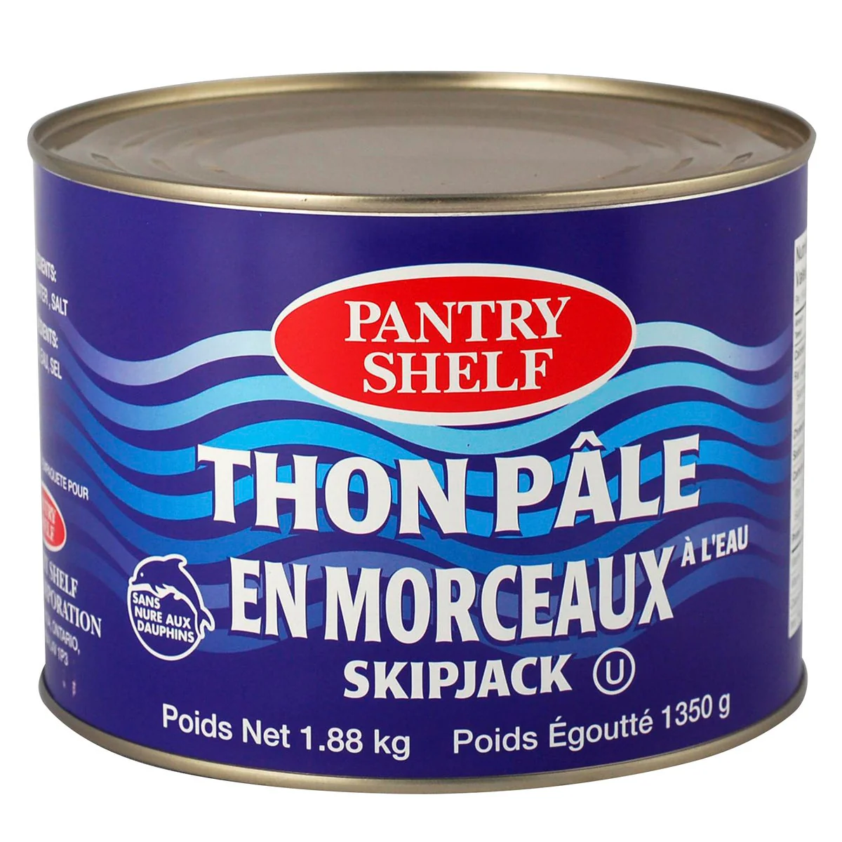 Pantry Shelf Chunk Light Tuna in Water - 4 x 1.88 kg - Grocery and Food Items - Canadian Distribution - Ships Free Within Canada on Orders Above CAD $199