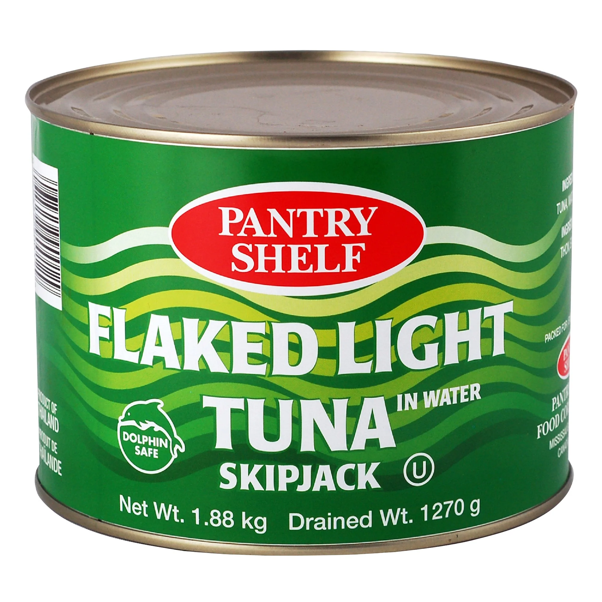 Pantry Shelf Flaked Light Skipjack Tuna in Water - 4 x 1.88 kg - Grocery and Food Items - Canadian Distribution - Ships Free Within Canada on Orders Above CAD $199
