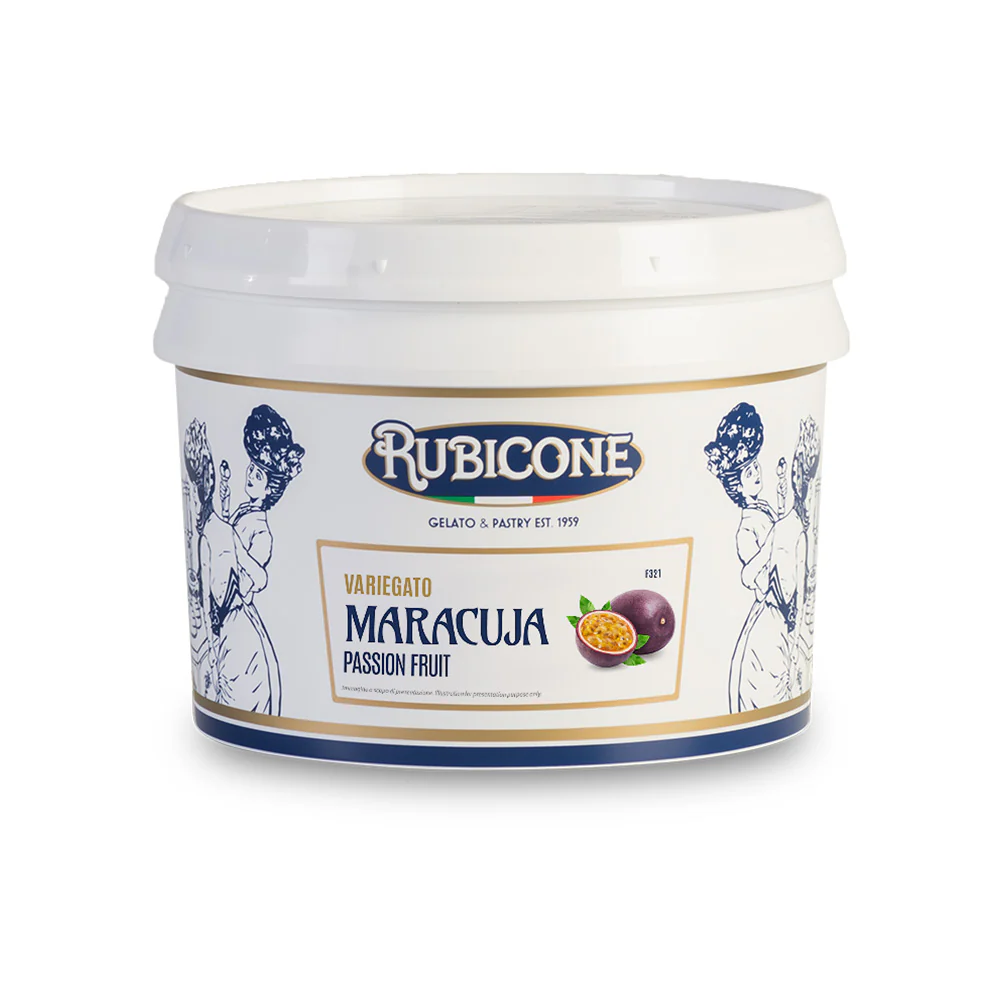 Passion Fruit Sundae Dessert Topping - 3 KG Bucket - Passion Fruit Variegate - Rubicone Canada - Ships Free Within Canada on Orders Above CAD $199 - Image 2