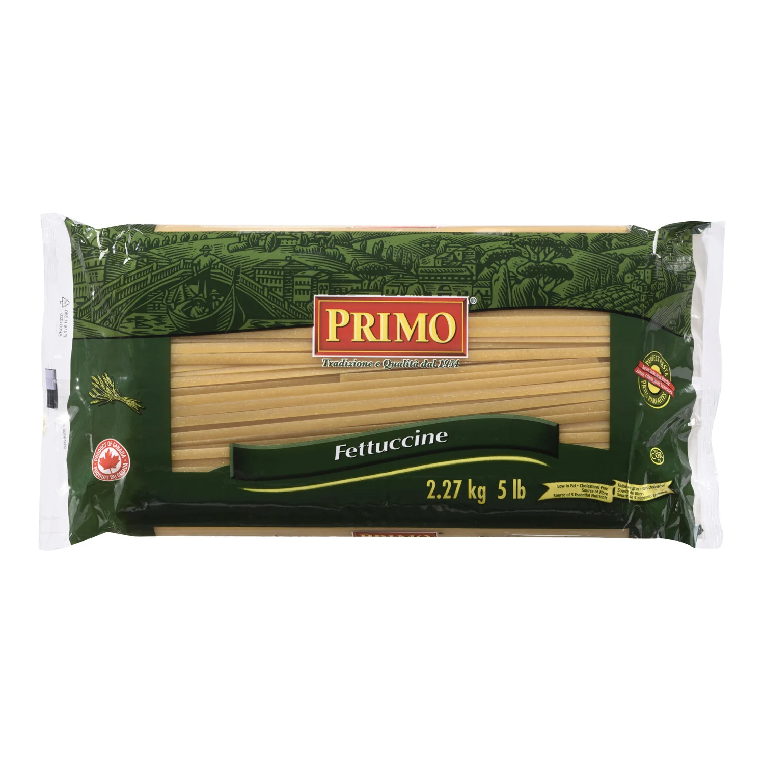 Pasta Fettuccine 10 in. - 4 x 5 lbs - Primo - Restaurant and Foodservice Ingredients - Canadian Distribution - Ships Free Within Canada on Orders Above CAD $199