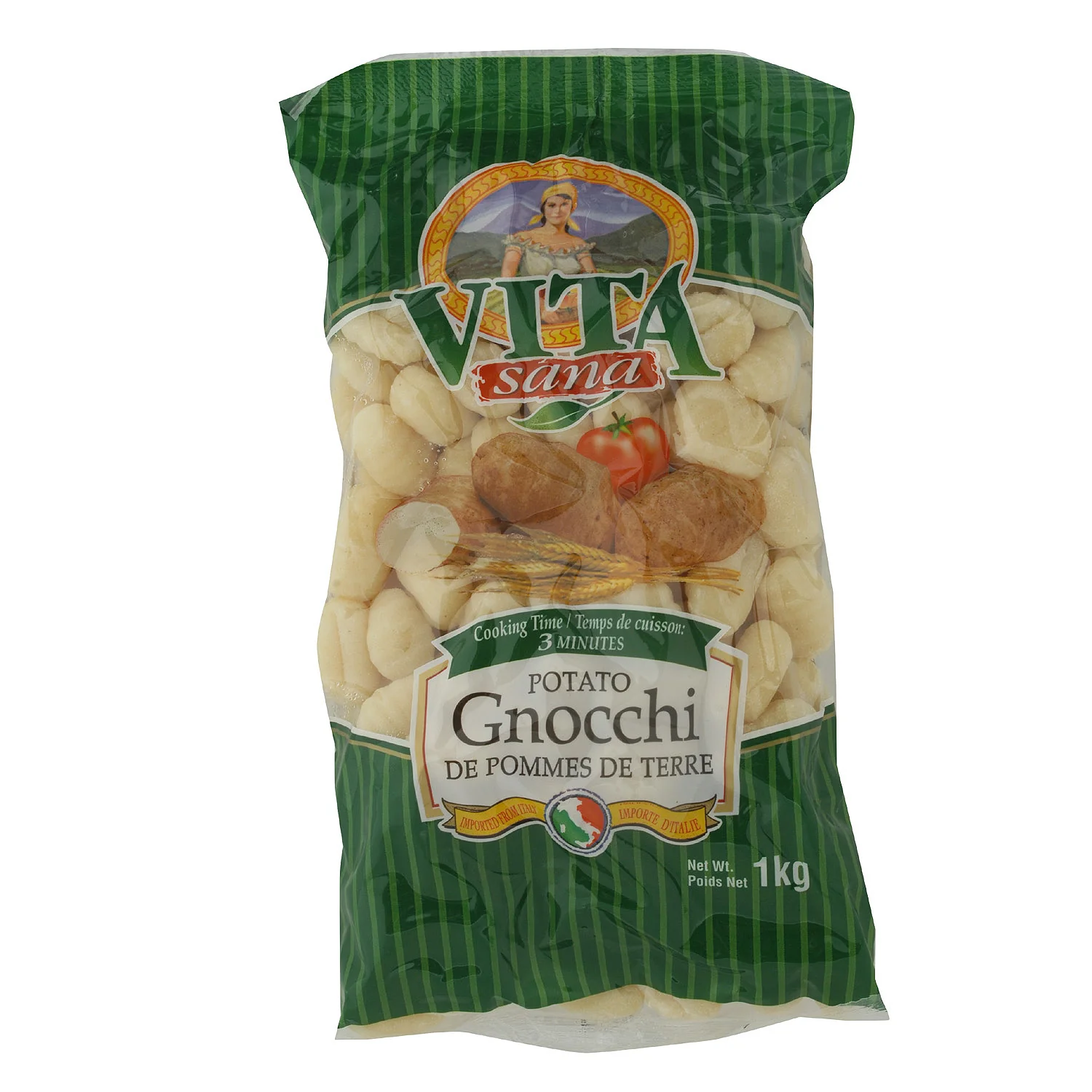 Pasta Gnocchi - 6 x 1 kg - Vita Sana - Restaurant and Foodservice Ingredients - Canadian Distribution - Ships Free Within Canada on Orders Above CAD $199