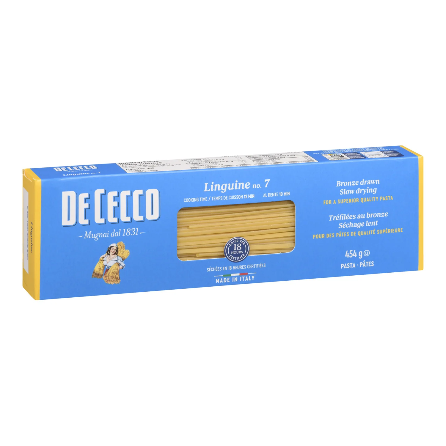 Pasta Linguine Dececco - 20 x 454 g - De Cecco - Restaurant and Foodservice Ingredients - Canadian Distribution - Ships Free Within Canada on Orders Above CAD $199
