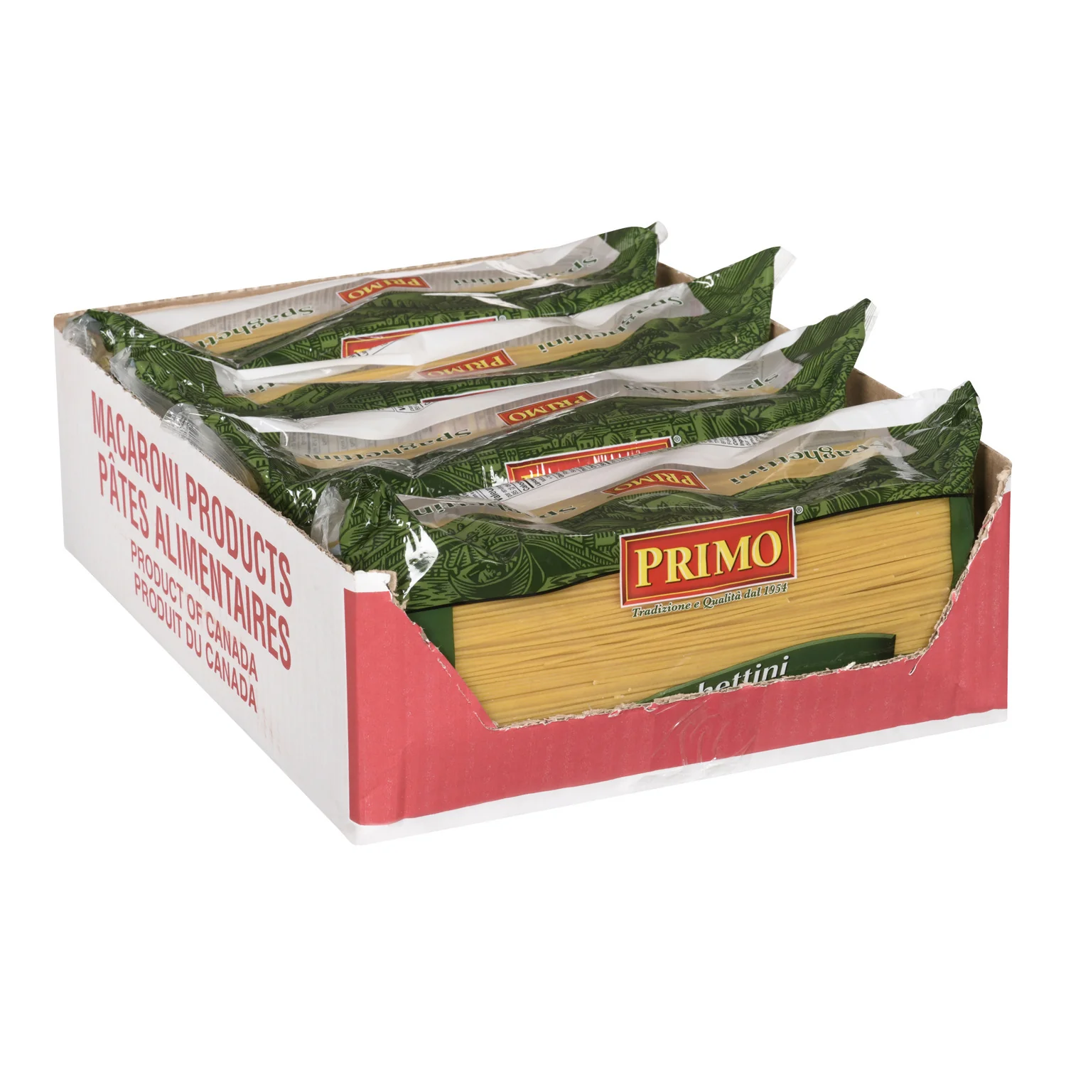 Pasta Spaghettini 10 in. Cut - 4 x 5 lbs - Primo - Restaurant and Foodservice Ingredients - Canadian Distribution - Ships Free Within Canada on Orders Above CAD $199 - Image 2