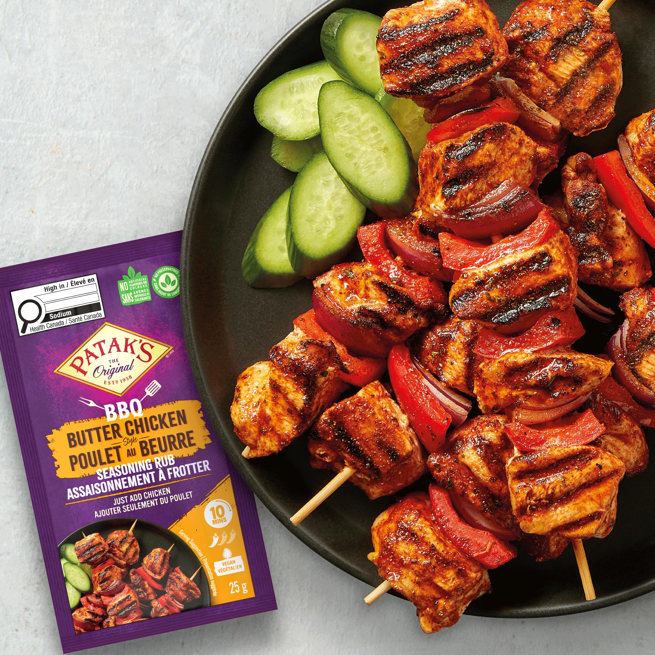 Patak's Butter Chicken Seasoning Rub – Traditional Indian Spice Blend for Grilling, Air Frying & Stovetop Cooking, 25g (18-Pack) - Canadian Distribution - Ships Free Within Canada on Orders Above CAD $199 - Image 6