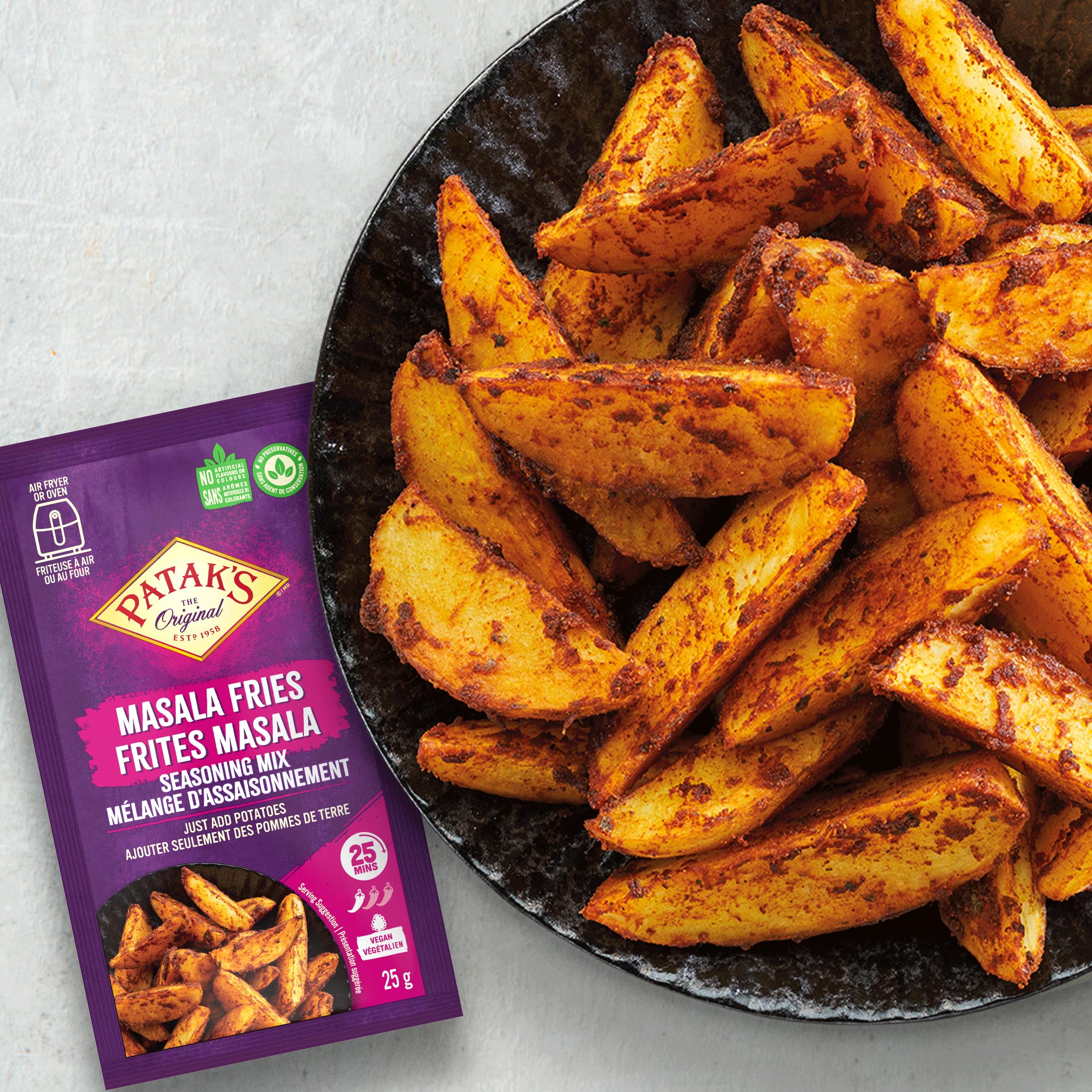 Patak’s Masala Fries Seasoning Mix – Authentic Indian Spice Blend, Perfect for Air Fryer or Oven, 25g (Pack of 18) - Image 6