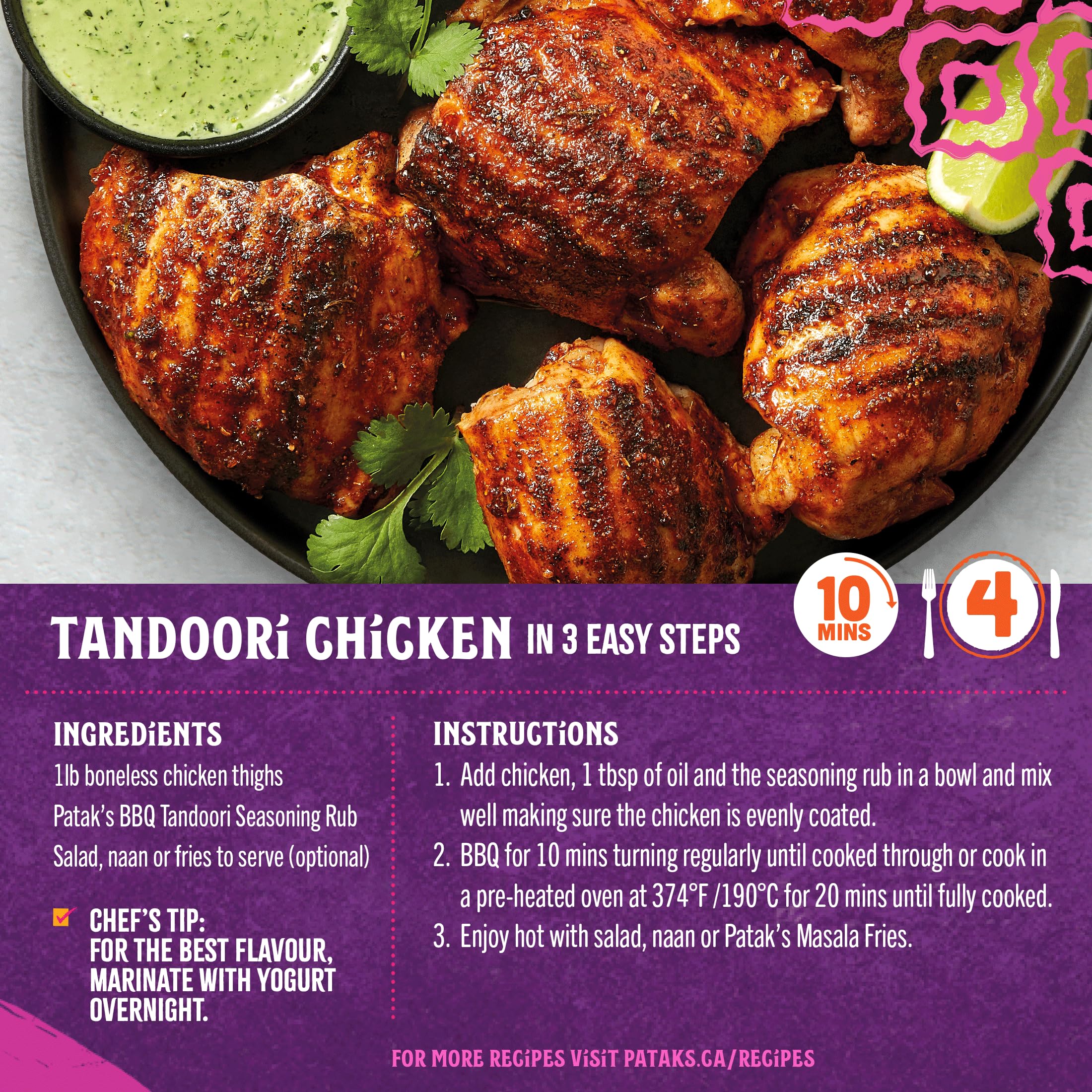 Patak's Tandoori Seasoning Rub – Authentic Indian Spice Blend, 25g (Pack of 18) - Canadian Distribution - Ships Free Within Canada on Orders Above CAD $199 - Image 3