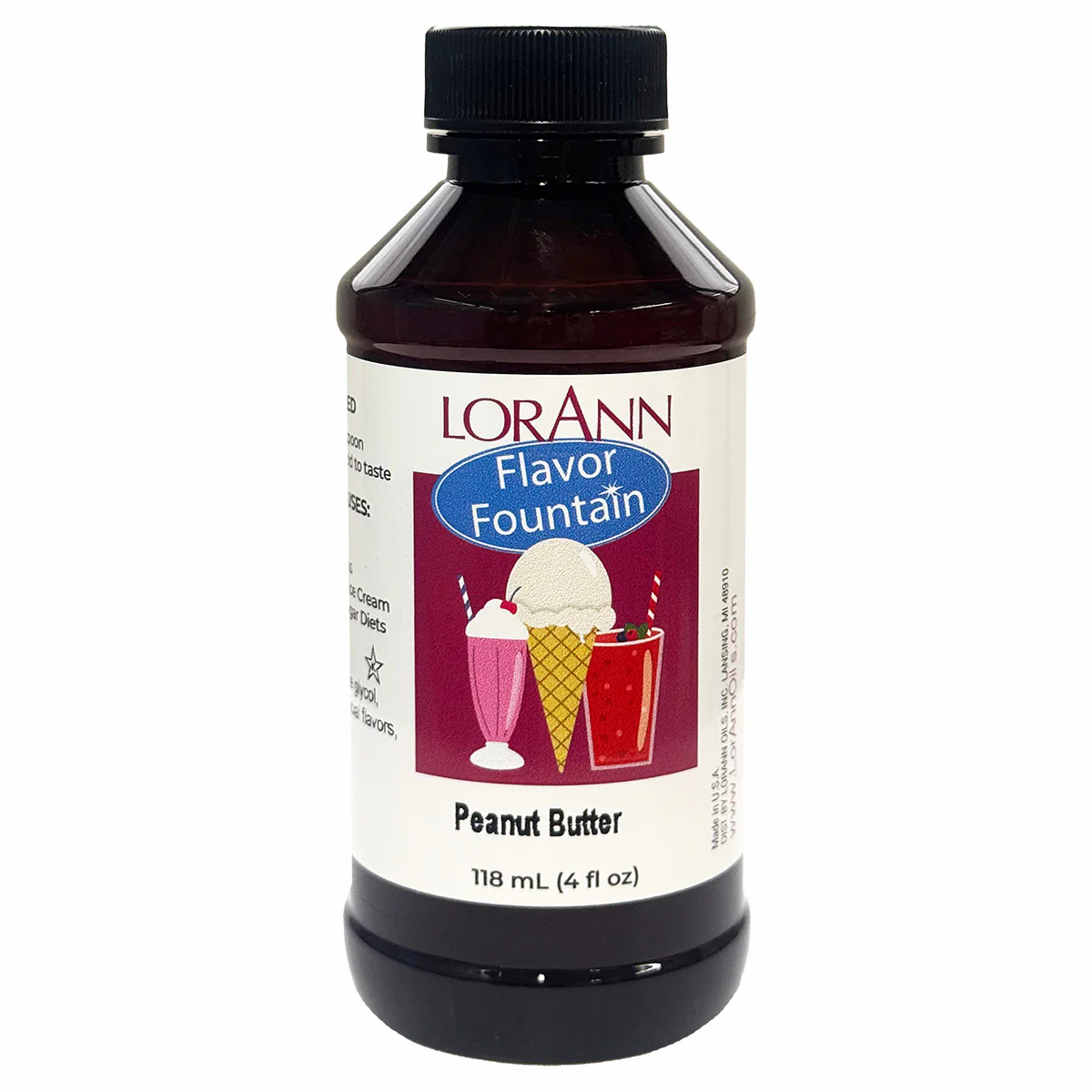 Peanut Butter Flavor (Peanut Free) - 4 oz. - 32 oz. - Ice Cream and Beverage Flavors - LorAnn Oils - Canadian Distribution - Ships Free Within Canada on Orders Above CAD $199