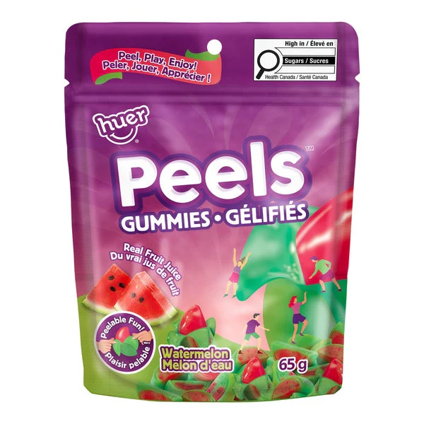 Peels Watermelon - 60 × 65 g - Huer - Canadian Distribution - Ships Free Within Canada on Orders Above CAD $199