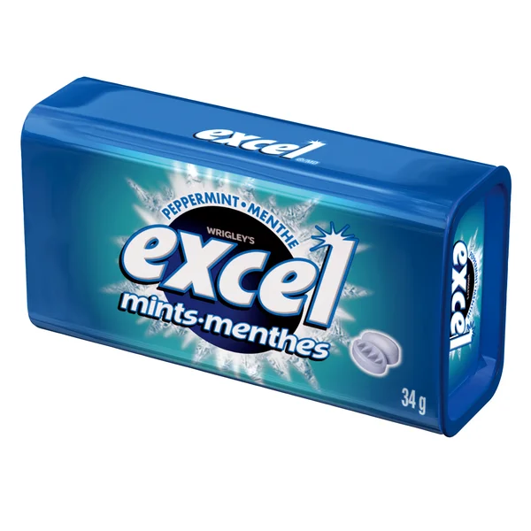 Peppermint Mints - 4 x Packs of 8 - Excel - Canadian Distribution - Ships Free Within Canada on Orders Above CAD $199