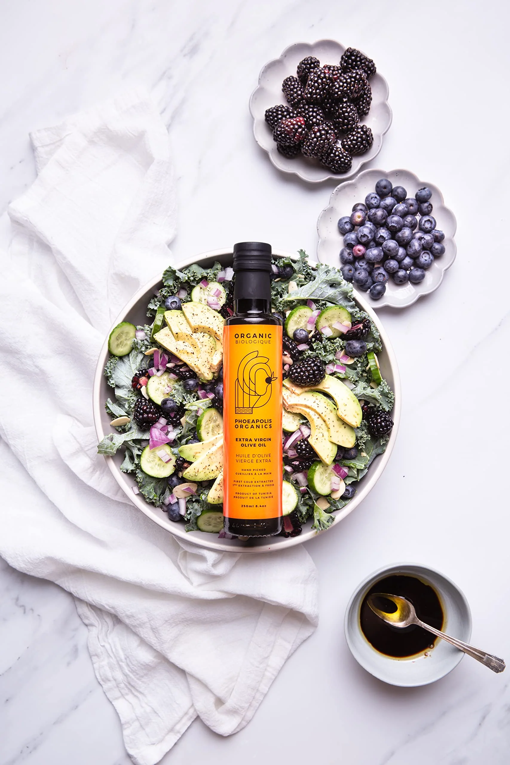 PHOEAPOLIS ORGANICS Extra Virgin First Cold Pressed Olive Oil – Delicate Flavor, 500 ml - Canadian Distribution - Ships Free Within Canada on Orders Above CAD $199 - Image 2