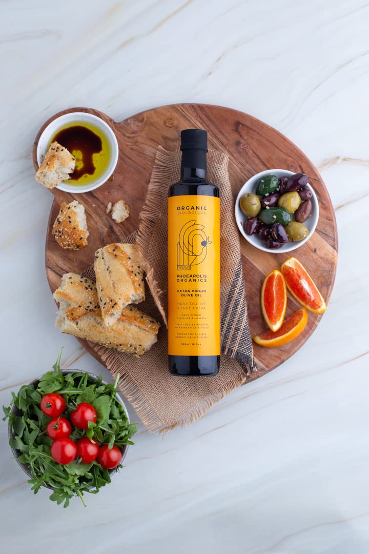 PHOEAPOLIS ORGANICS Extra Virgin First Cold Pressed Olive Oil – Delicate Flavor, 500 ml - Canadian Distribution - Ships Free Within Canada on Orders Above CAD $199 - Image 4