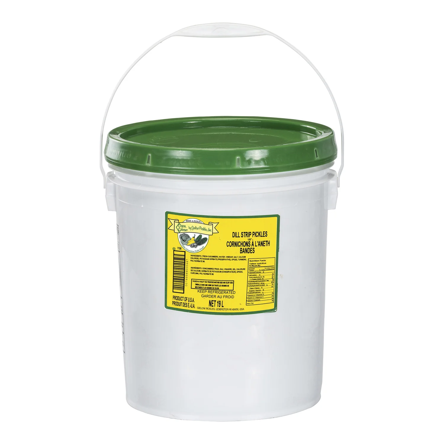 Pickle Dill Strip - 1 x 19 L - Cool Crisp - Restaurant and Foodservice Ingredients - Canadian Distribution - Ships Free Within Canada on Orders Above CAD $199 - Image 2