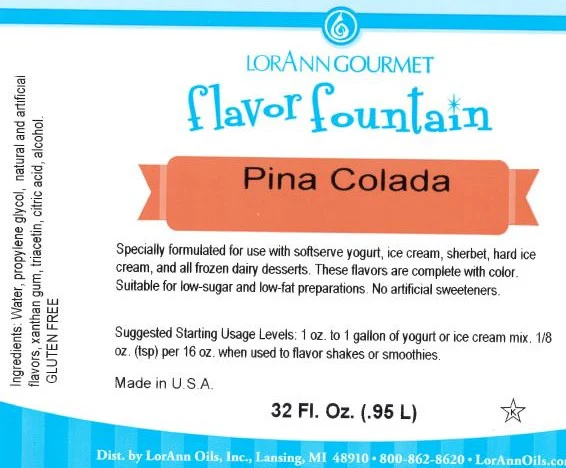 Pina Colada Flavor - 4 oz. - 32 oz. - Ice Cream and Beverage Flavors - LorAnn Oils - Canadian Distribution - Ships Free Within Canada on Orders Above CAD $199 - Image 3