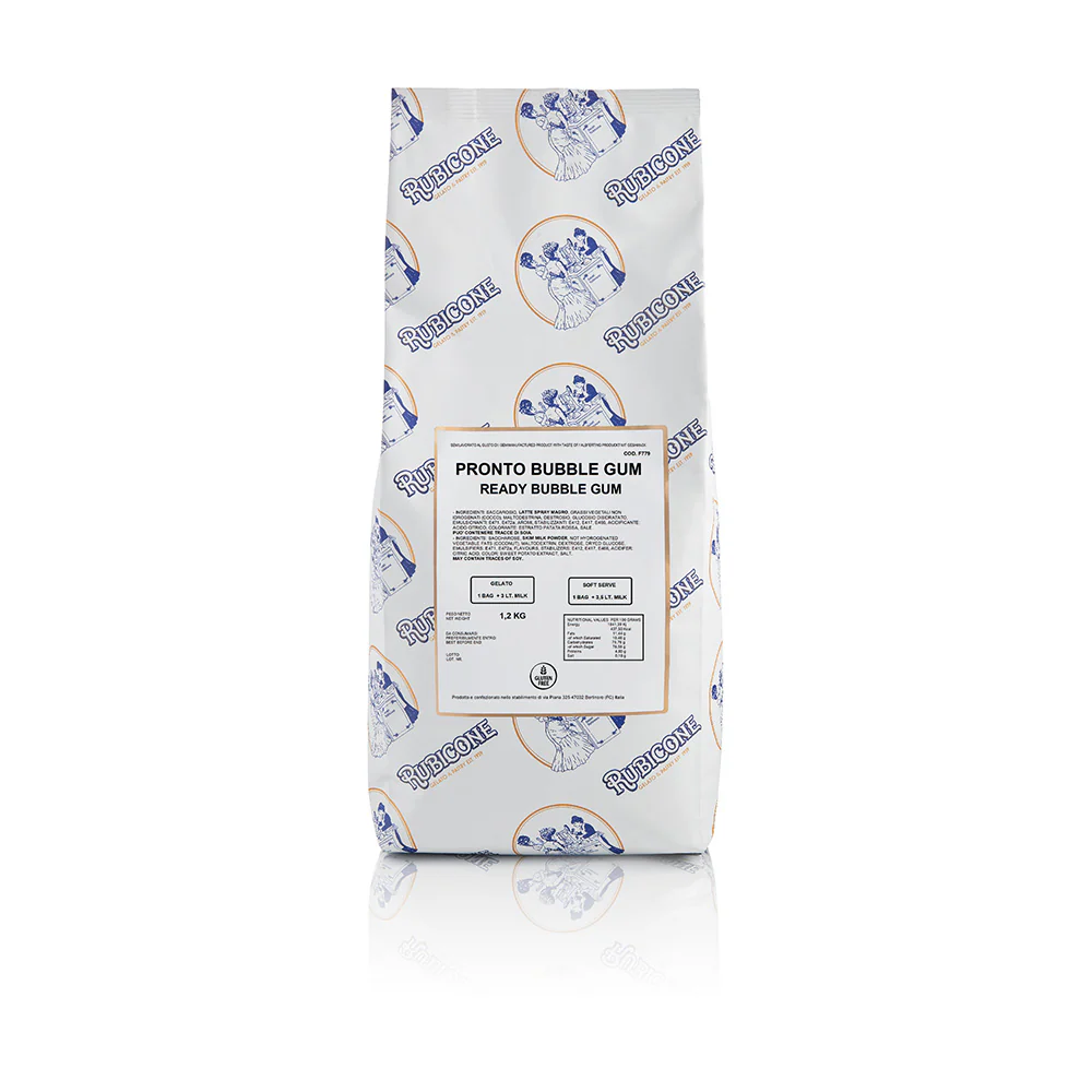 "PRE-ORDER" Pink Bubblegum Ready Creamy - Ready Base for Soft Serve and Gelato - Case of 6 x 1.2 KG bags - Rubicone Canada - Ships Free Within Canada on Orders Above CAD $199