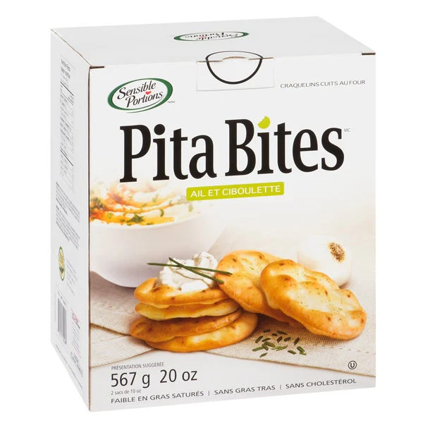 Pita Bites - 4 x 567 g - Sensible Portions - Canadian Distribution - Ships Free Within Canada on Orders Above CAD $199