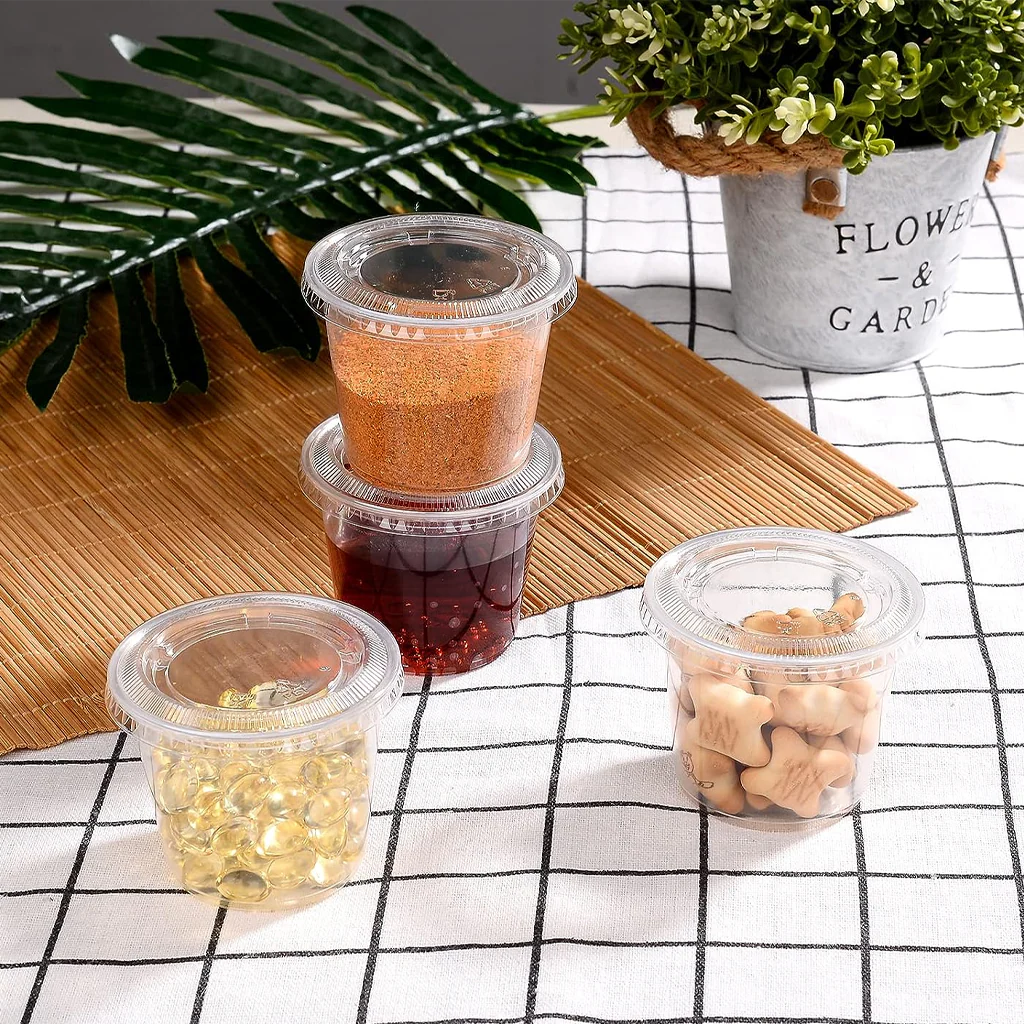 PLA Portion Cup Lids Compostable - Sold By The Case - Image 6