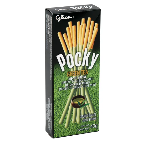 Pocky Matcha Green Tea - 40 × 40 g - Glico - Canadian Distribution - Ships Free Within Canada on Orders Above CAD $199