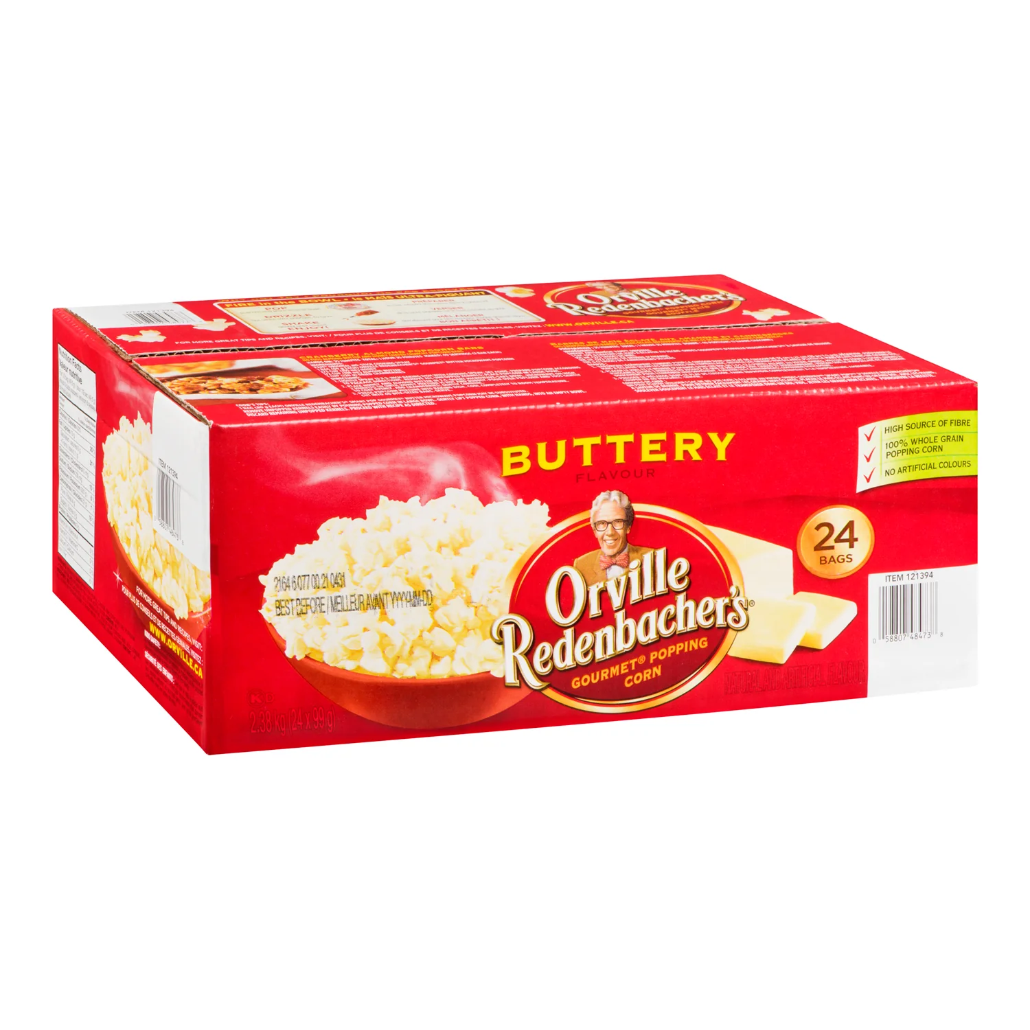 Popcorn Butter - 24 x 99 g - Orville Redenba - Restaurant and Foodservice Ingredients - Canadian Distribution - Ships Free Within Canada on Orders Above CAD $199