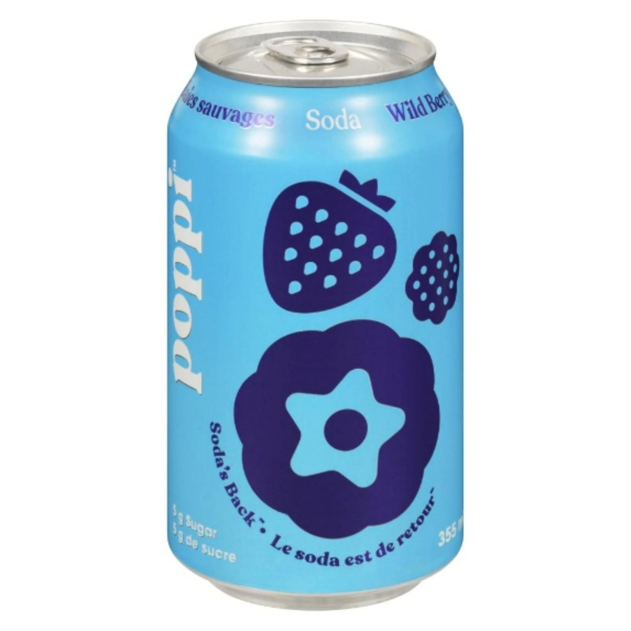 Poppi Wild Berry Soda 355 mL Can - Canadian Distribution - Ships Free Within Canada on Orders Above CAD $199 - Image 2