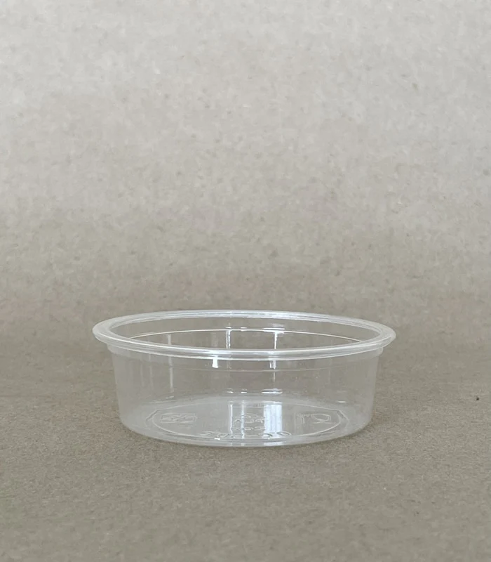 Portion Cup Clear PLA 76mm - 2/4 oz - 1000cs BPI - Disposable Take Away Food Packaging - Canadian Distribution - Image 2