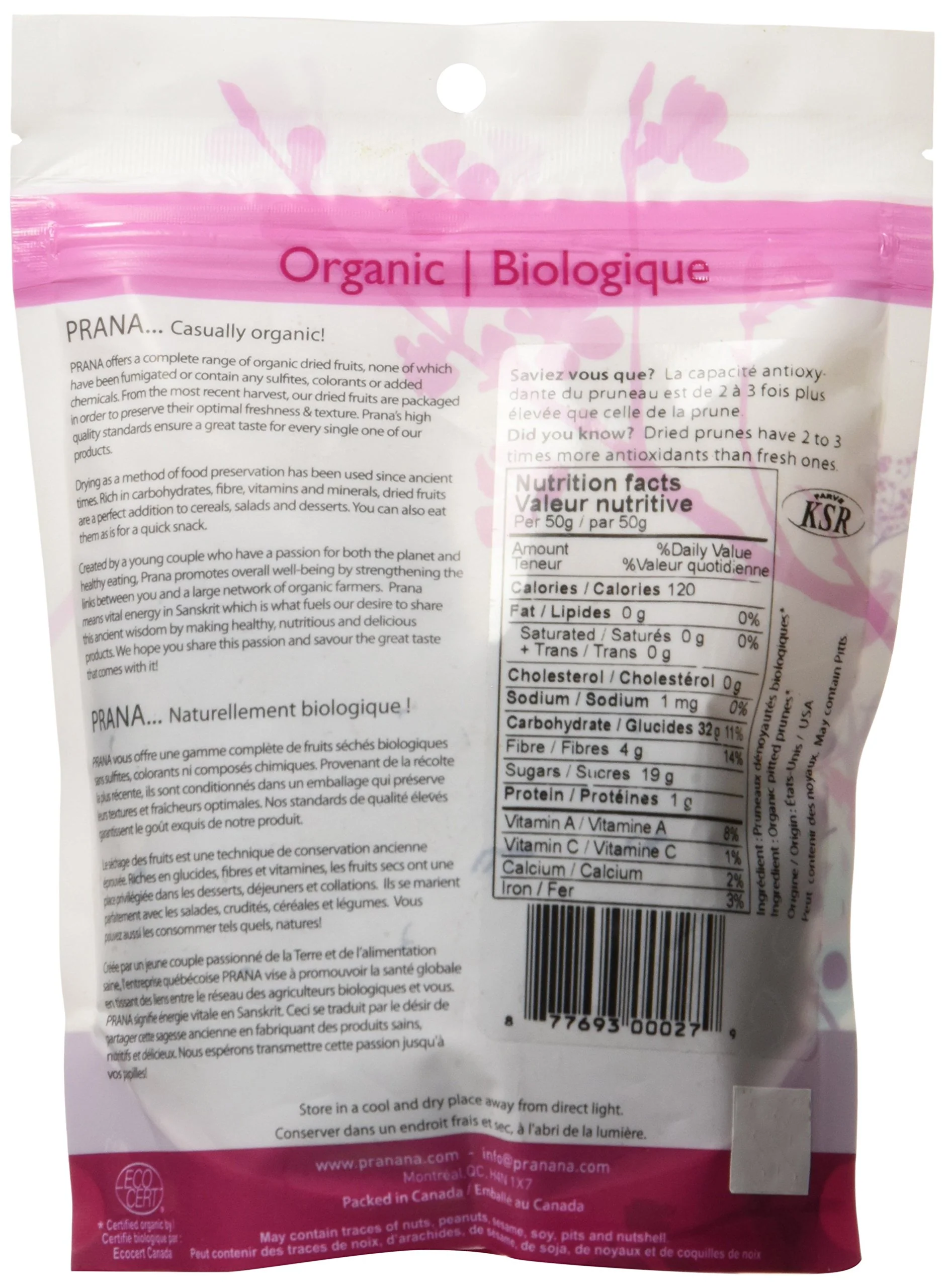 PRANA Organic Pitted Prunes, 2 x 250g - Canadian Distribution - Ships Free Within Canada on Orders Above CAD $199 - Image 5
