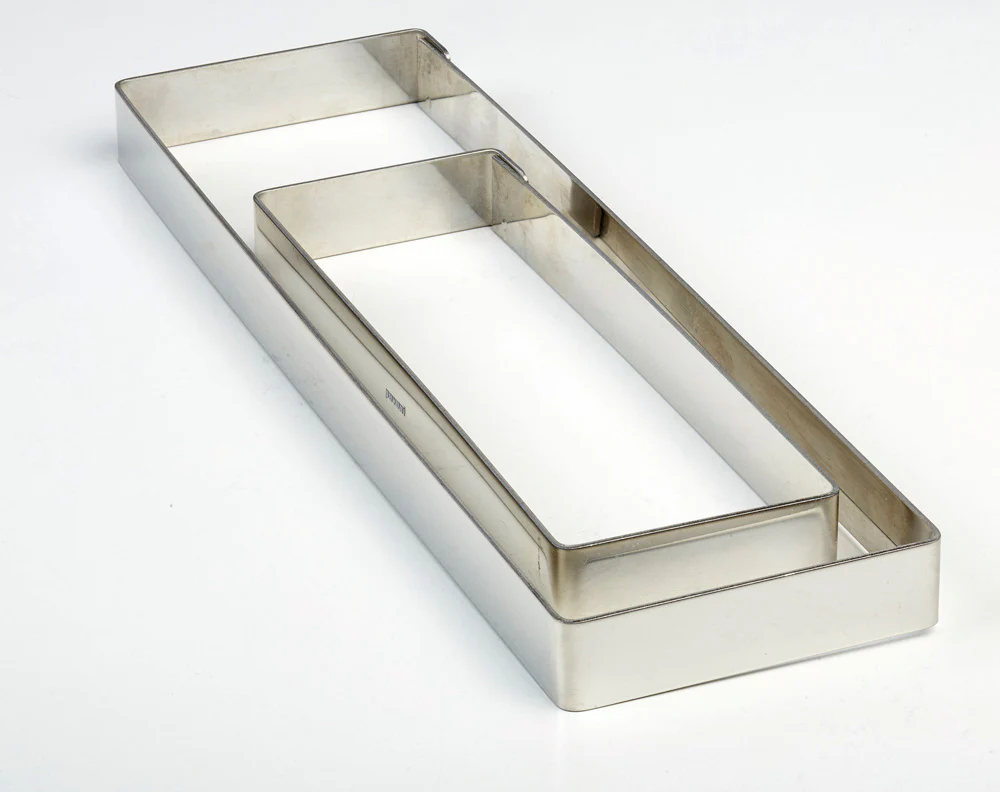 Pregel - 
 Pavoni® Stainless Steel Cake Ring - Rectangle

 Large (1 ring) - Canadian Distribution