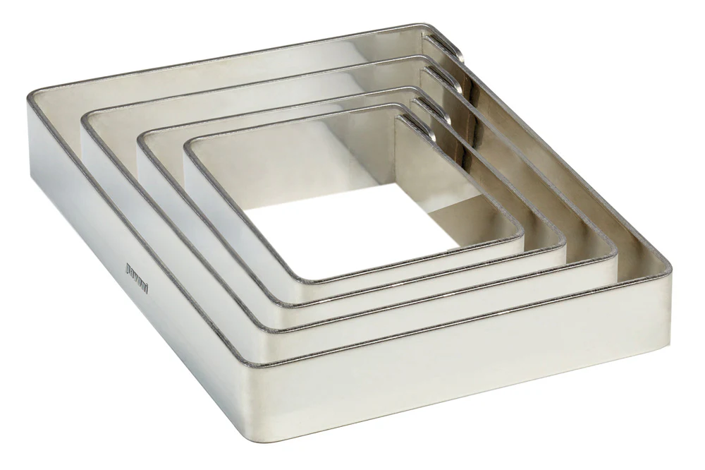 Pregel - 
 Pavoni® Stainless Steel Cake Ring - Square (1 ring) - Canadian Distribution