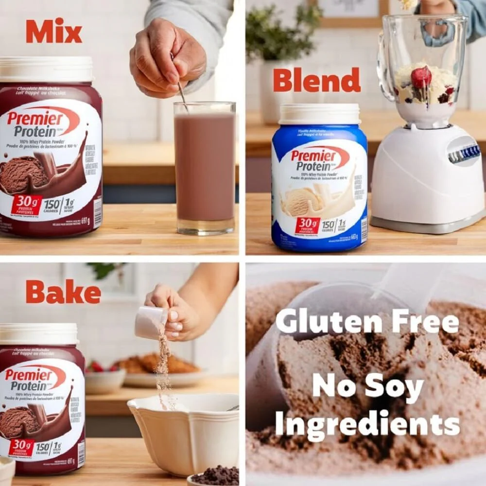 Premier – Whey Protein Powder – Chocolate Milkshake – 697 g, 17 Servings – Ships Free Within Canada on Orders Above CAD $199 - Image 4