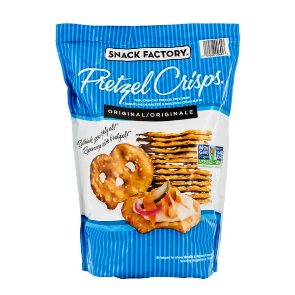 Pretzel Crisps - 4 x 737 g - Snack Factory - Canadian Distribution - Ships Free Within Canada on Orders Above CAD $199