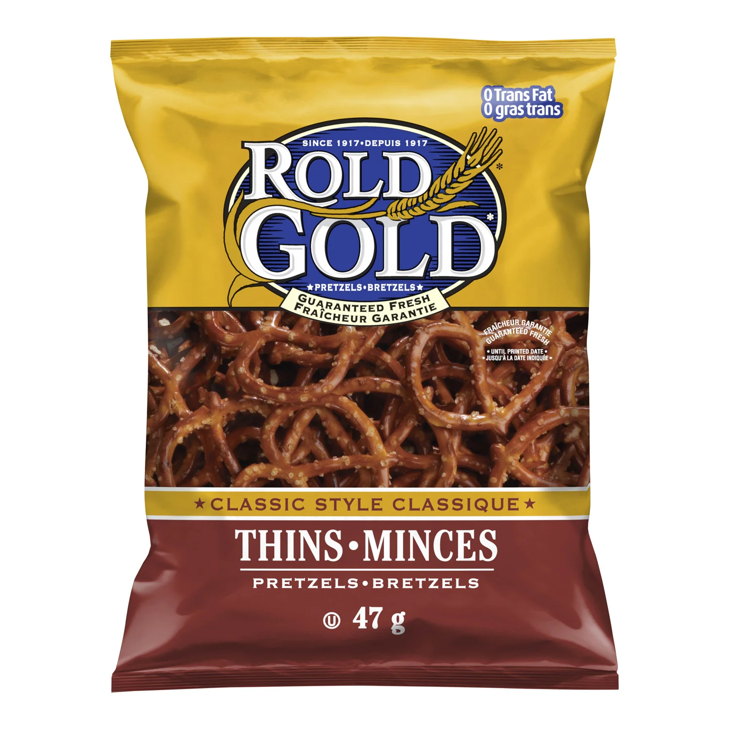 Pretzel Thin Classic - 40 x 47 g - Rold Gold - Restaurant and Foodservice Ingredients - Canadian Distribution - Ships Free Within Canada on Orders Above CAD $199
