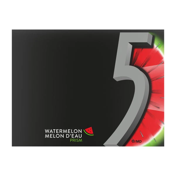 Prism Watermelon - 40 × 15 sticks - 5 Gum - Canadian Distribution - Ships Free Within Canada on Orders Above CAD $199