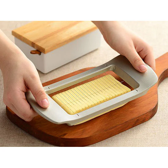 Professional Butter Portion Cutter (Wire Press), Aluminum Frame, 40-Cut Grid - Canadian Distribution - Ships Free Within Canada on Orders Above CAD $199 - Image 2