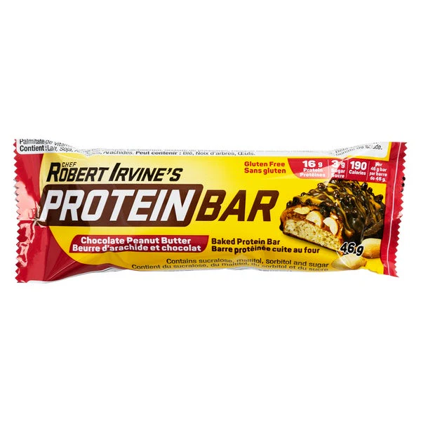 Protein Bars - 4 x 828 g Box - 18 Bars Per Box - Robert Irvine's - Canadian Distribution - Ships Free Within Canada on Orders Above CAD $199